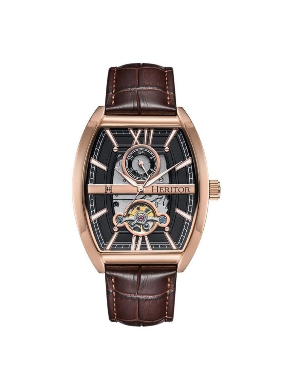 NWT Heritor Masterson Automatic Black Dial Men's Watch
